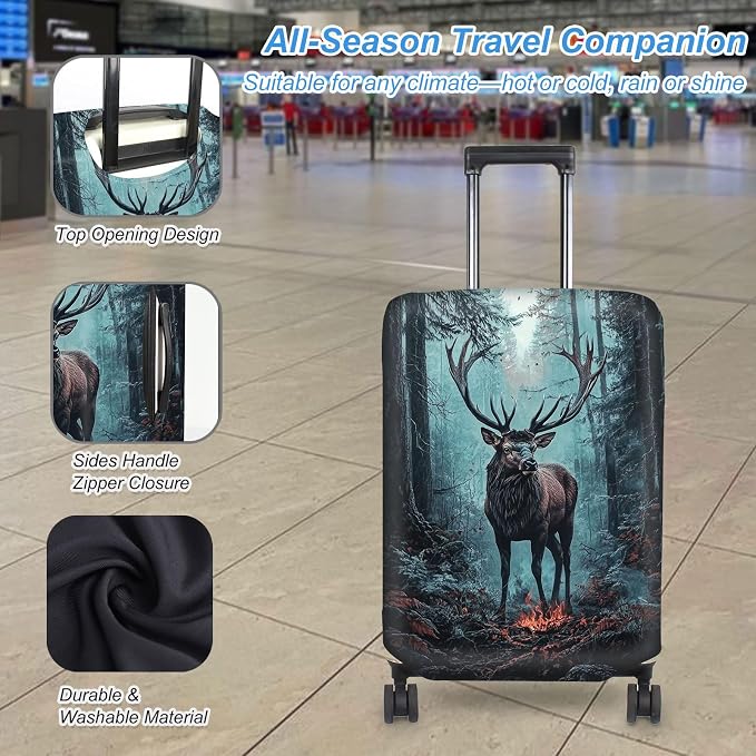 Luggage Cover Protector for 30-32 Inch Suitcases, TSA Approved Elastic Travel - Image 3