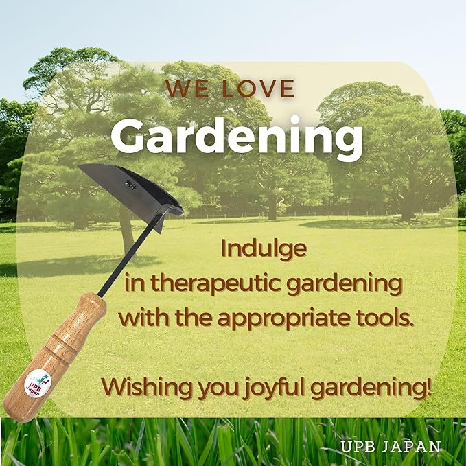 UPB Japan Japanese Hand Hoe Nejiri Gama Weeding Sickle for Weeding Gardening Planting 9.8in (25cm)