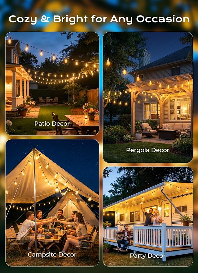 Brightown 202FT Solar String Lights Outdoor Waterproof, Patio Lights - Image 7