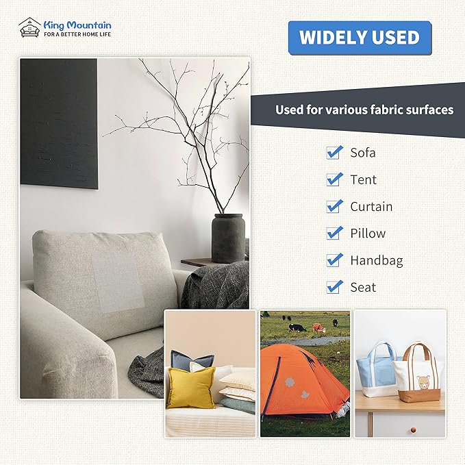 KING MOUNTAIN Canvas Repair Patch 5×8 Inch 8 Pcs Self-Adhesive Waterproof - Image 5