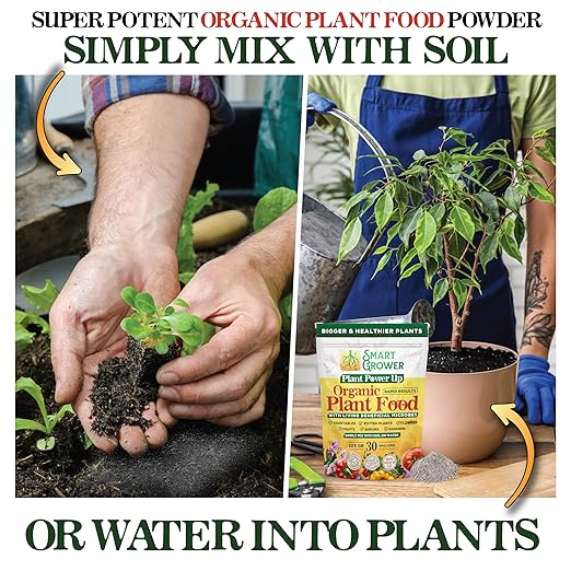 Organic Plant Food with Beneficial Microbes, Fast Acting Vegan Fertilizer for Vegetable Garden, Outdoor & Indoor Plant Fertilizer, Miracle Growth for Plants Concentrated Value 125GR Makes 30 gallons