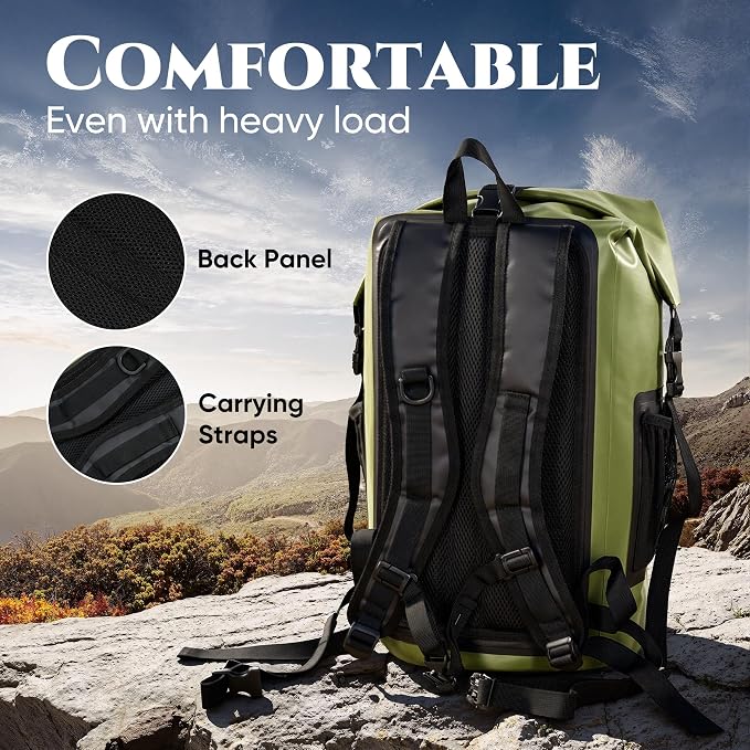 Waterproof Dry Bag with Waterproof Phone Case and small waterproof Bag Green - Image 3