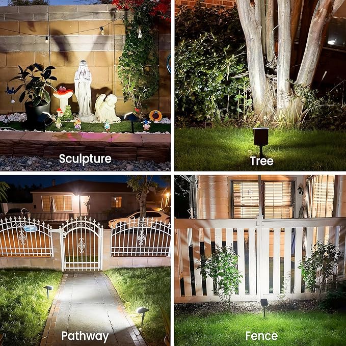 Solar Lights Outdoor Waterproof IP65, Super Bright LED, 6500K 2 Lighting Modes - Image 4