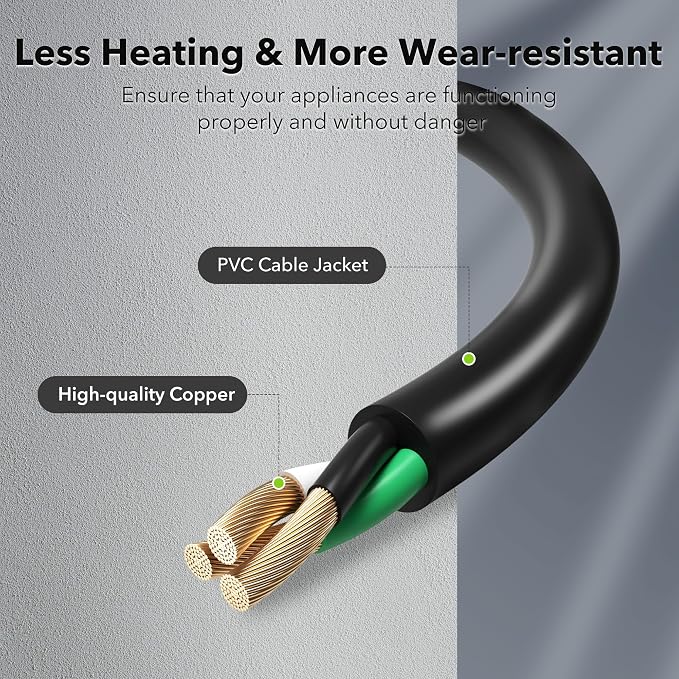 BN-LINK 15ft Indoor Outdoor Extension Cord 16/3 SJTW, 2 Pack, Weather Resistant - Image 3