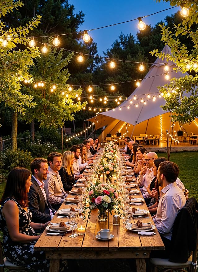 Brightown Outdoor String Lights, 152FT Shatterproof LED Patio Lights - Image 5