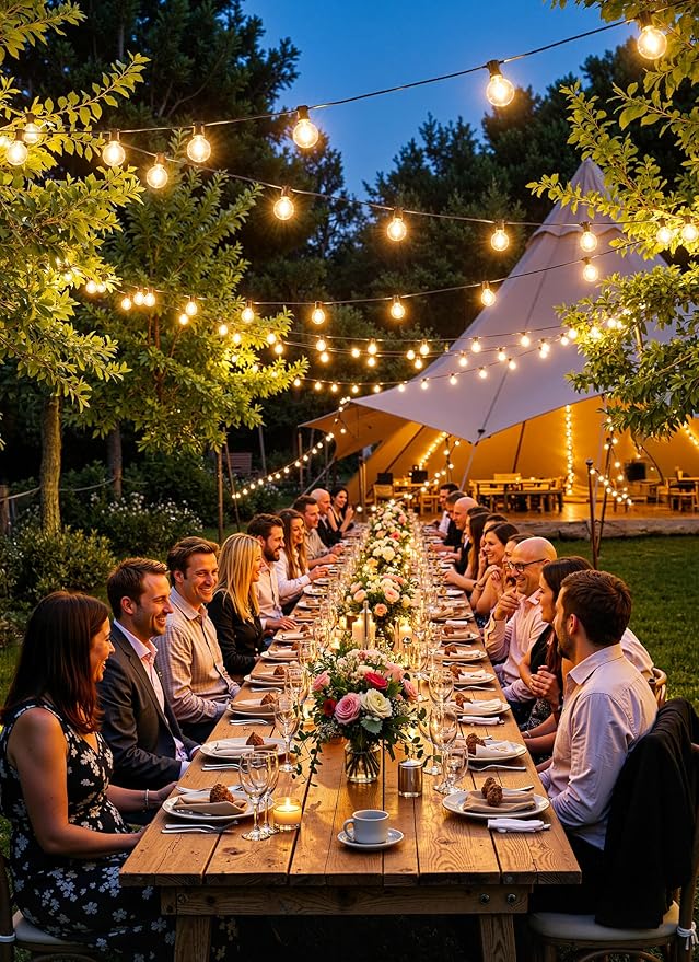 Brightown Outdoor String Lights, 55FT 17 G40 Bulbs Shatterproof Patio Lights - Image 5