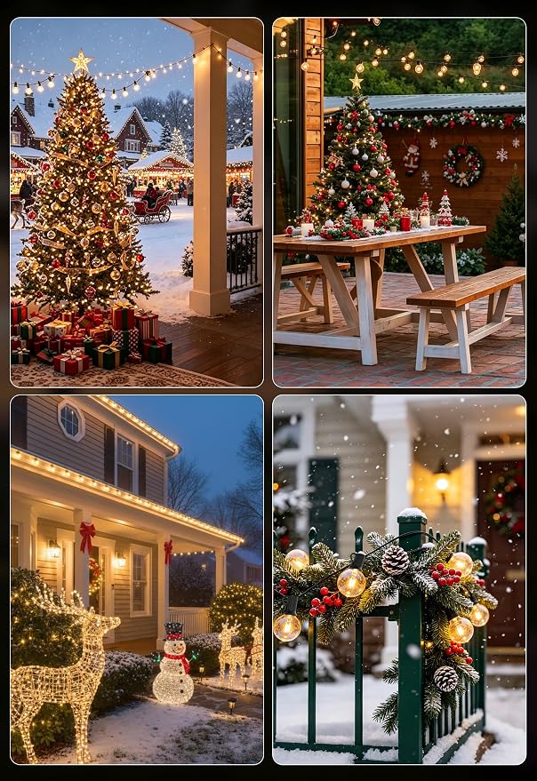 DAMAING Outdoor String Lights 300FT Waterproof Globe String Lights - Image 5