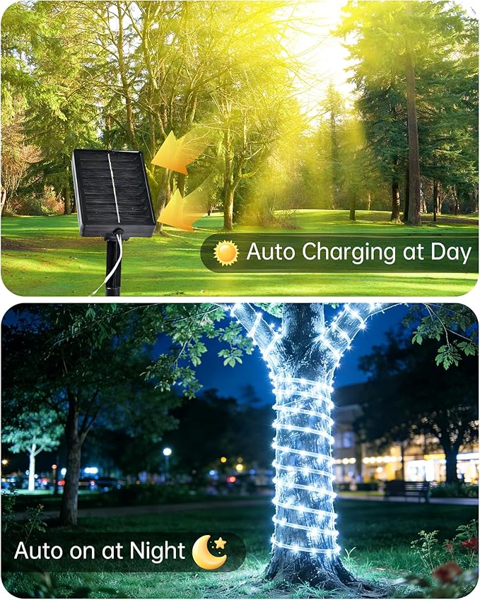 MERRIMAX M Solar Rope Lights Outdoor, 72FT 200LED Solar String Lights - Image 4