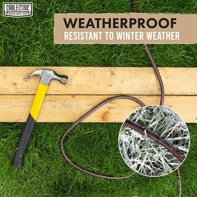 Brown Outdoor Extension Cord 6 Ft, 16/3 Heavy Duty Cable - Image 4