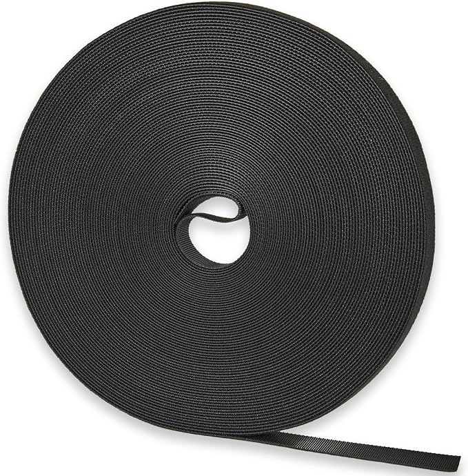 75 ft x 1/2 inch Hook and Loop Roll, Reusable Fastening Cable Ties, Office and by NBTORCH