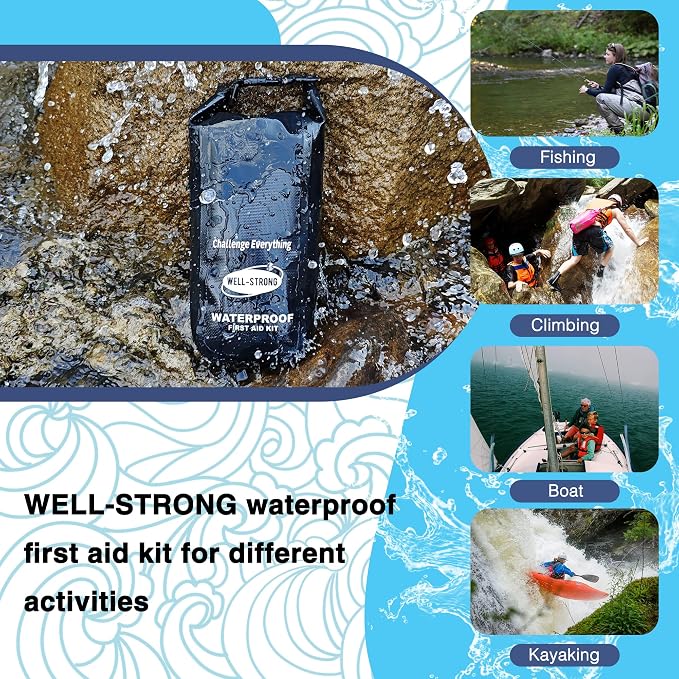 Boat First Aid Kit Waterproof, WELL-STRONG Marine Emergency Kit - Image 3