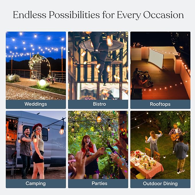 Brightech Ambience Pro LED String Lights - 26 Ft Commercial Grade Patio Lights - Image 7