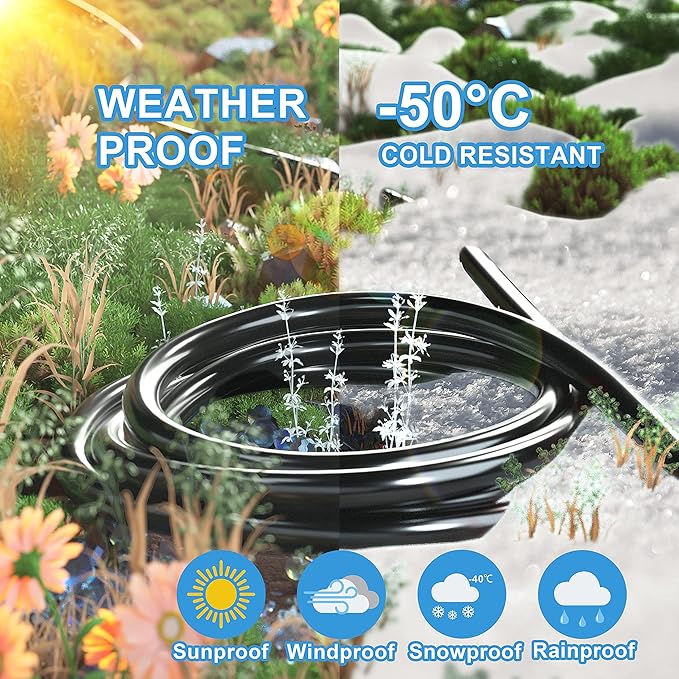 HUANCHAIN 25 FT 16 Gauge Black Indoor Outdoor Extension Cord Waterproof - Image 5
