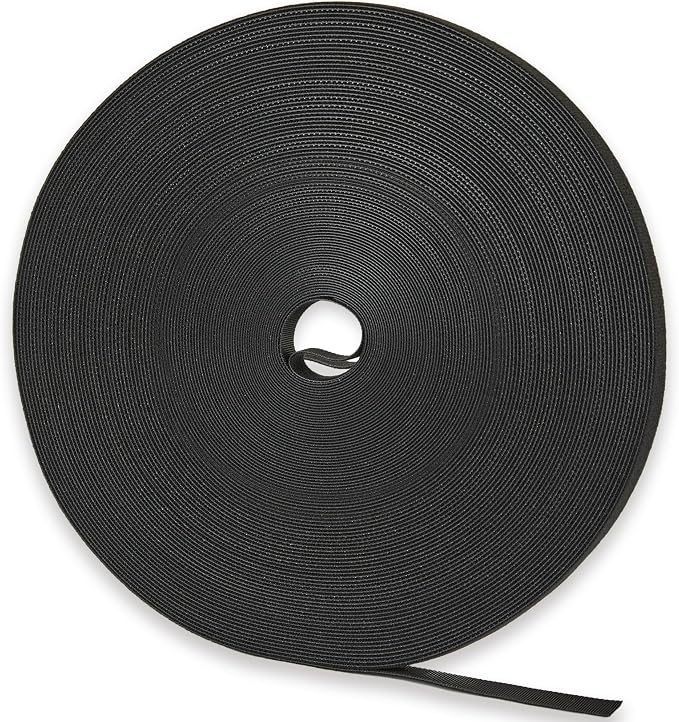 125 ft x 1/2 inch Hook and Loop Roll, Reusable Fastening Cable Ties, Office and by NBTORCH