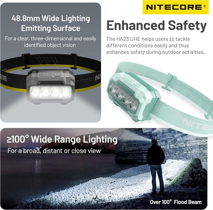 Nitecore HA23 UHE 600 Lumen MCT Outdoor Headlamp Multiple Color Temperatures - Image 5