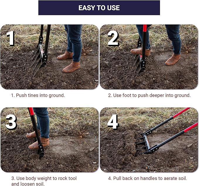 Bully Tools 92627 Broad Fork with Fiber Glass Handle