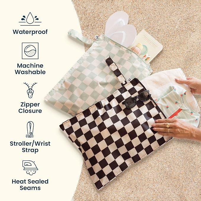 Tiny Twinkle Mess Proof Wet Bags | 2-Pack Reusable Waterproof Wet Bags - Image 3