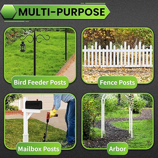 SYITCUN Auger Drill Bit for Planting - 4"X32" Heavy-Duty Post Hole Auger - Auger Post Hole Digger for Fence- 3/8" Hex Drive Drill