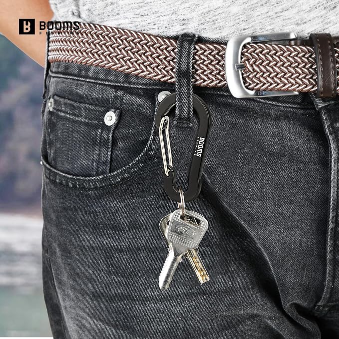 Booms Fishing CC5 Multi-Use Carabiner Clips, 10 Pack 2.3"/ 3.1" Caribeener Clips - Image 5