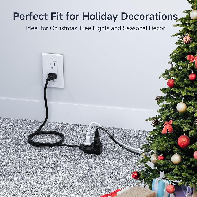 Cable Matters 2-Pack 16 AWG 2 Prong Long Extension Cord 15 ft, 13A 3-Outlet - Image 7