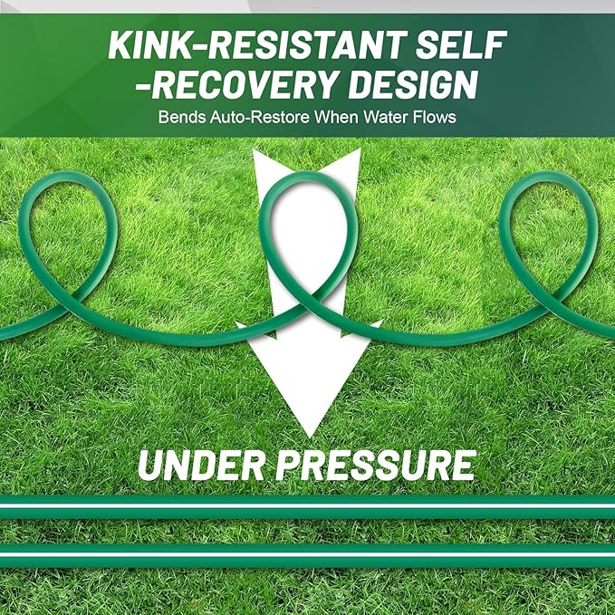 Short Garden Hose 10 ft 15 ft – Outdoor Hybird Water Hose with Solid Fitting - Flexible, Kinkless, Lightweight, Heavy Duty Garden Hose for Lawn Watering, Car Washing - Burst 500 Psi (15 ft)