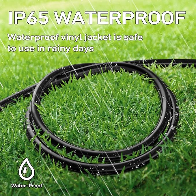 LUCKY TL Indoor Outdoor Extension Cord, 16/3 Gauge Black Short Extension Cord - Image 7