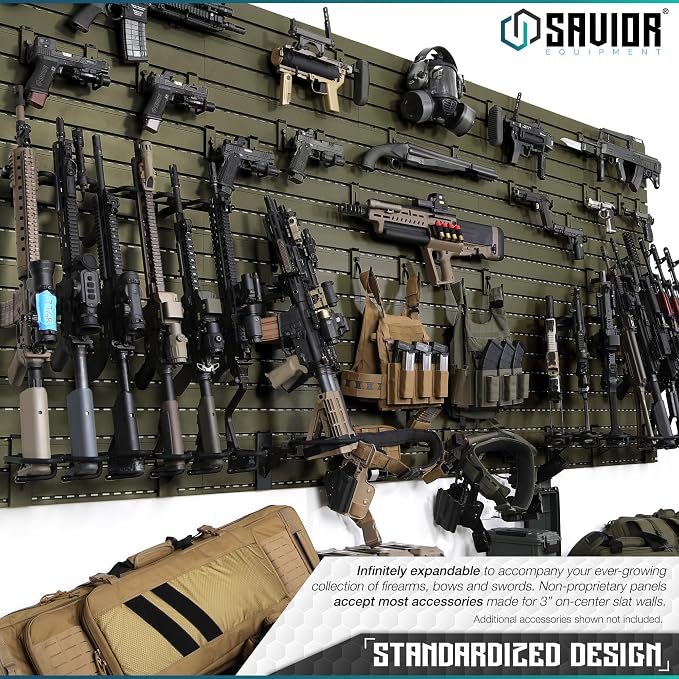 Savior Equipment Wall Rack System Heavy-Duty Steel Tactical Rifle Carbine - Image 5