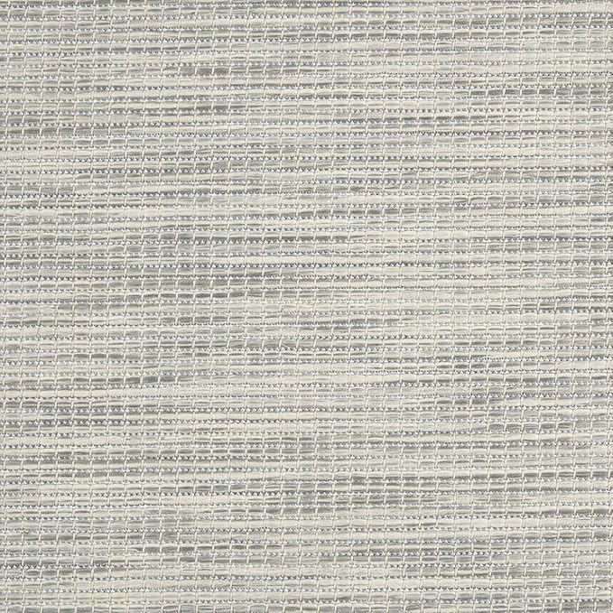 Nourison Positano Indoor-Outdoor Light Grey 5' x 7' Area Rug, Easy Cleaning, Non Shedding, Bed Room, Living Room, Dining Room, Backyard, Deck, Patio (5x7)