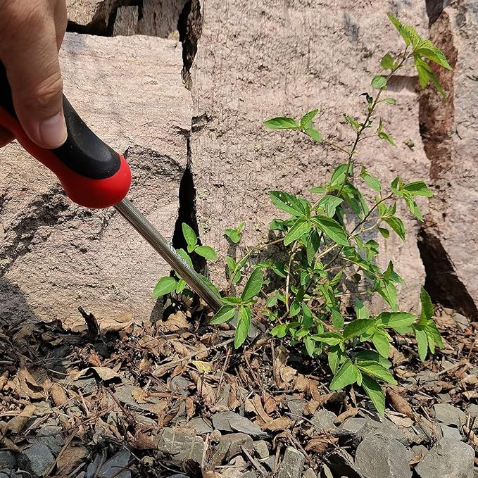 Weed Pulling Tool Weeding Tool with Ergonomic Handle, Stainless Steel Weed Tool Garden Hand Weeder Tools for Lawn Farmland Gardening Gift