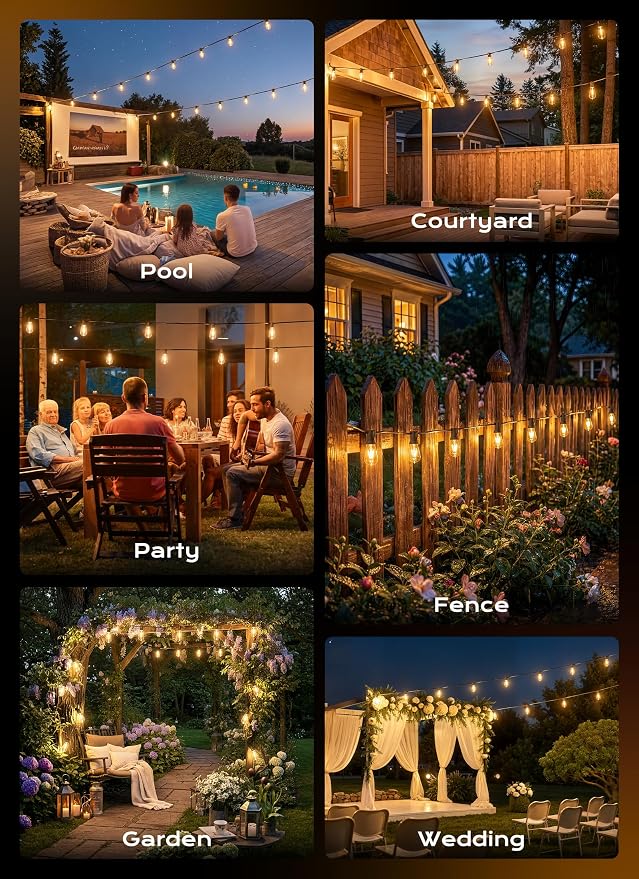 Minetom 200FT Outdoor String Lights - Image 8