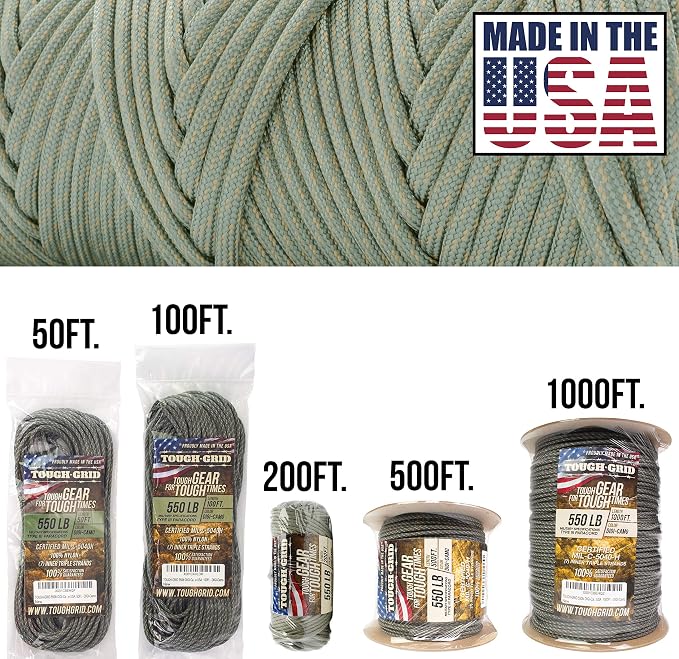 TOUGH-GRID 550 Paracord, Type III Mil-Spec Nylon Rope - 1000 Ft Digi-Camo - Image 2