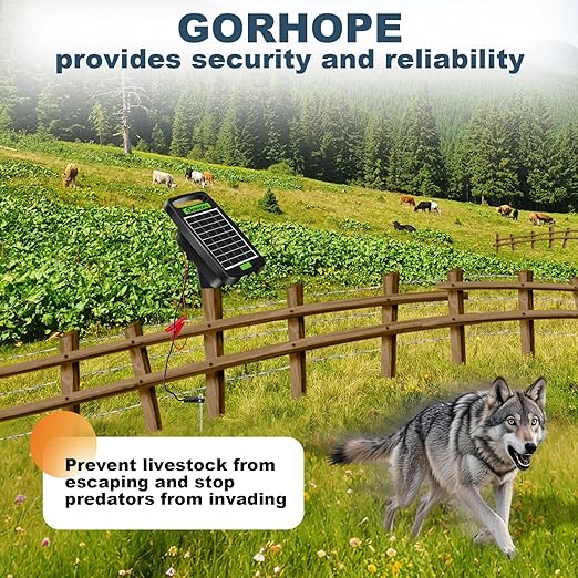 20 Miles Solar Electric Fence Charger, Output 0.32J Electric Fenc e Charger - Image 5