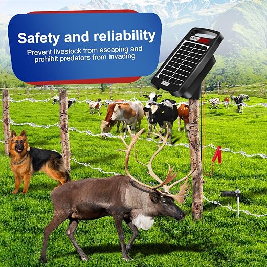 5 Miles Solar Powered Electric Fence Charger – 0.11J Output, 24/7 Day/Night - Image 6