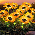 GIGALUMI Solar Garden Lights Artificial Sunflowers, LED Garden Decor Carefree by GIGALUMI