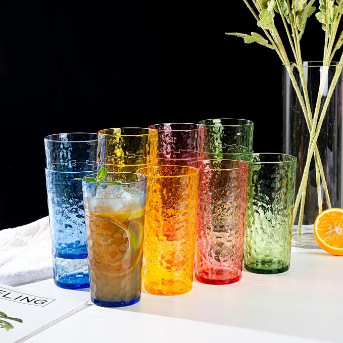 24-ounce Plastic Tumblers, Acrylic Drinking Glasses High-Balls, Reusable - Image 3