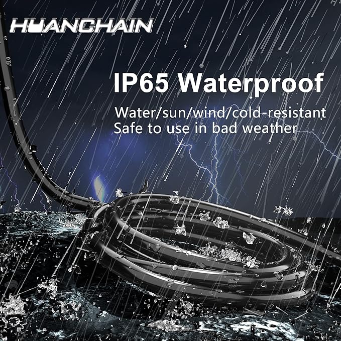 HUANCHAIN 75 FT 16 Gauge Black Indoor Outdoor Extension Cord Waterproof - Image 4