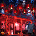 iBaycon Solar Halloween Lights, 42Ft 15 LED Bulbs Flickering Flame String Light by iBaycon