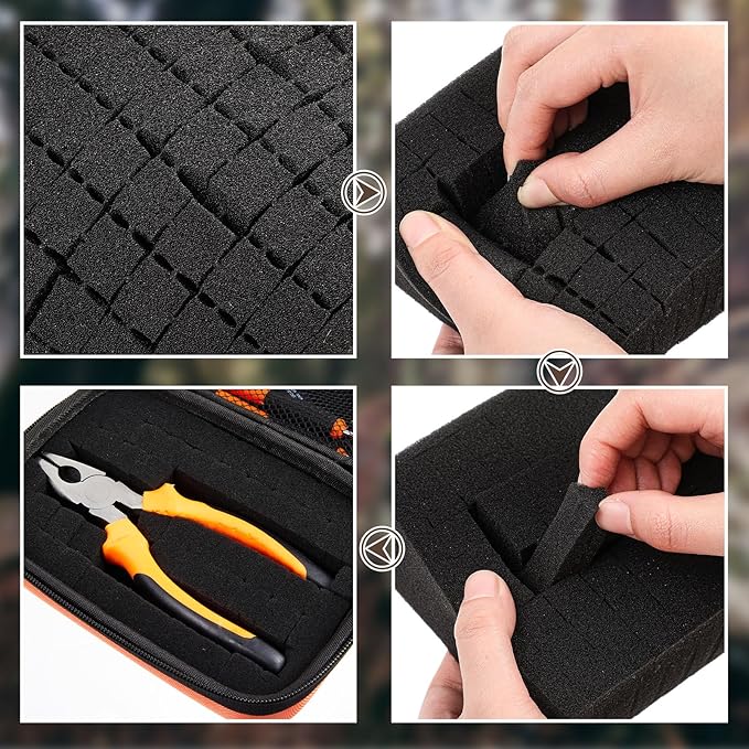 Relaxweex EVA Hard Case with Customizable Foam 11 x 7.8 x 4.3 Inch Protective - Image 4