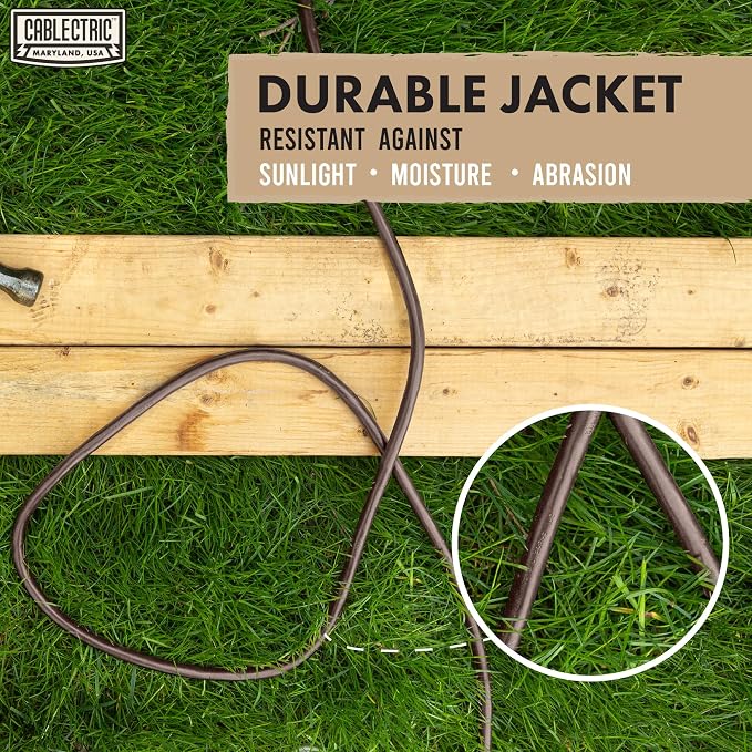 Brown Outdoor Extension Cord 6 Ft, 16/3 Heavy Duty Cable - Image 7