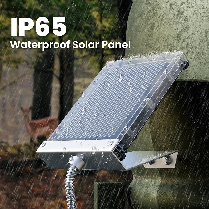 POWOXI 6V Solar Panel for Deer Feeder: 1.5W Waterproof Solar Battery Charger - Image 2