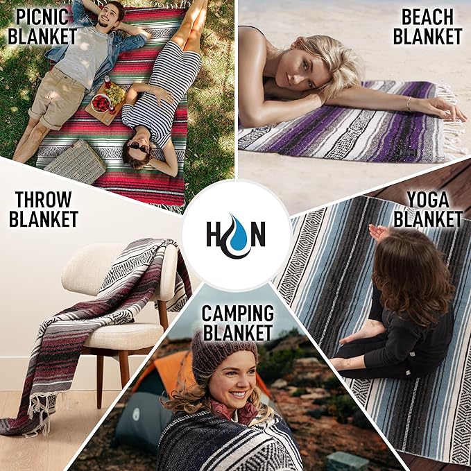 Hydration Nation Authentic Extra Large Mexican Blanket - Image 4