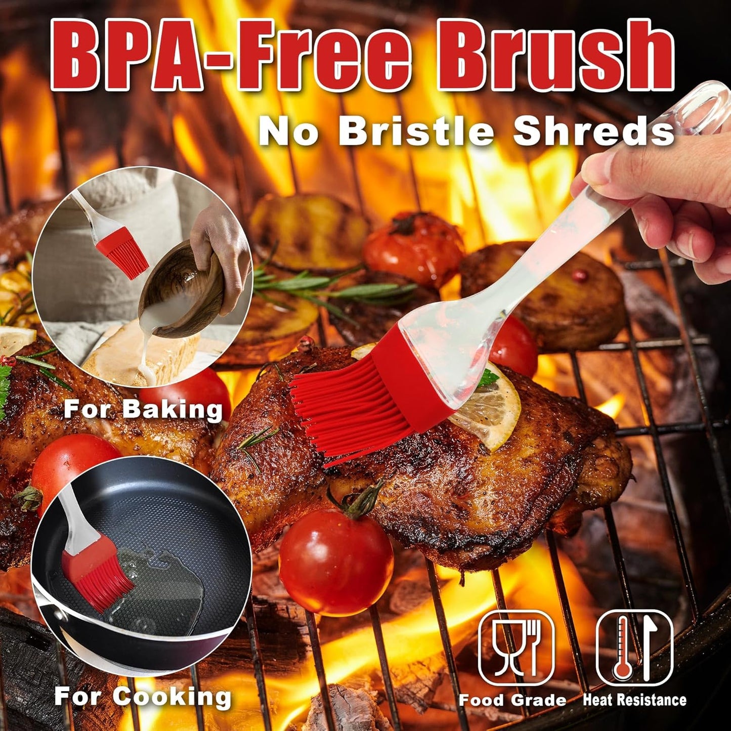 Professional Turkey Baster Meat Injector Syringe Kit, Baster for Cooking Thanksgiving & Christmas Turkey, Injector Marinades for Meats, Full Set with Basting Brush, Meat Shredder Claws, Large Capacity