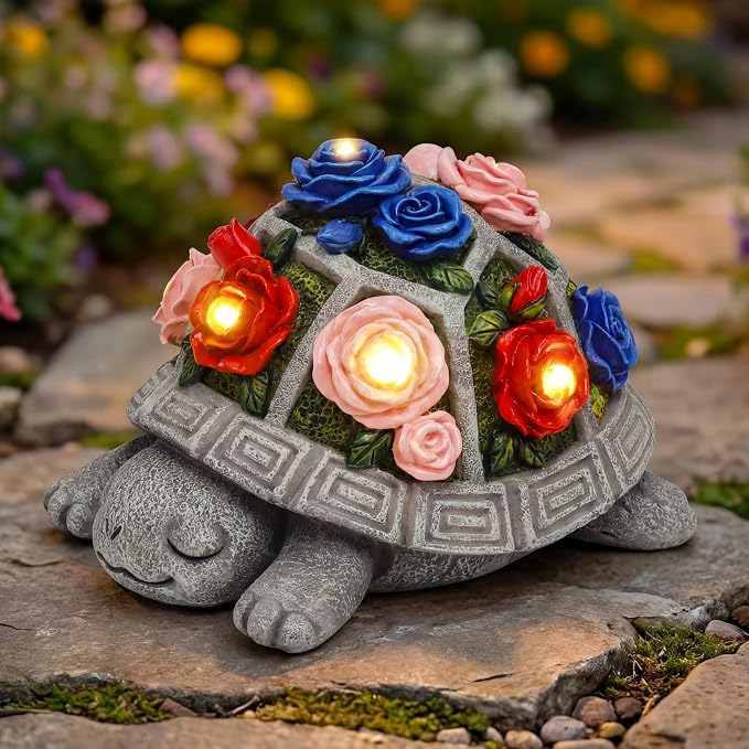 Solar Garden Decor Outdoor Turtle Statue by Snclriao