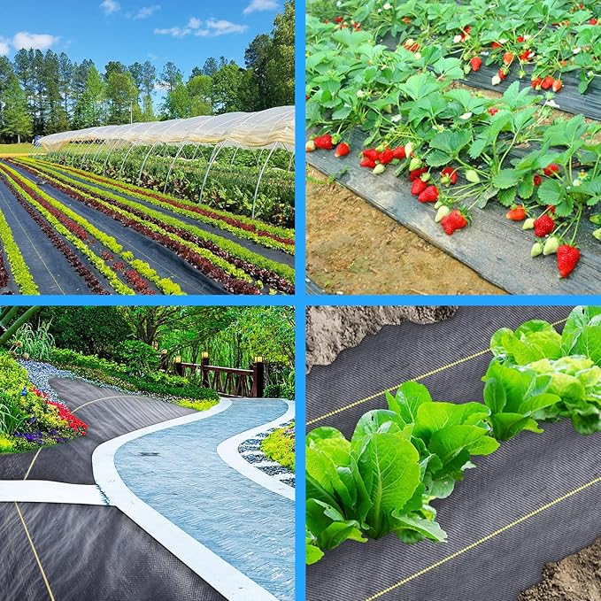 3ft x300ft Black Weed Barrier Landscape Premium Fabric-Heavy Duty Woven Ground Cloth with Superior Permeability Weed Control Convenient Design