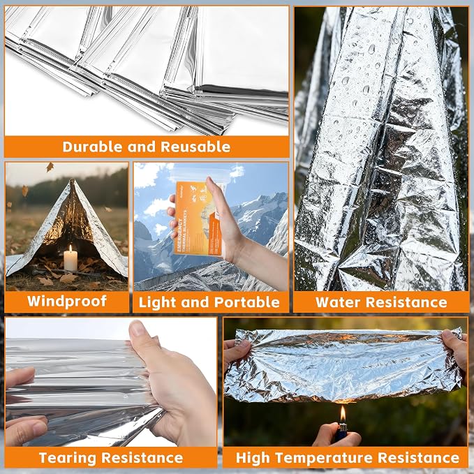 6 Pack Emergency Blankets - Image 4