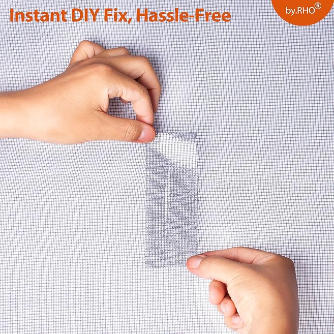 by.RHO Screen Repair Kit, Extra Wide, Adhesive & Waterproof, Fiberglass - Image 2